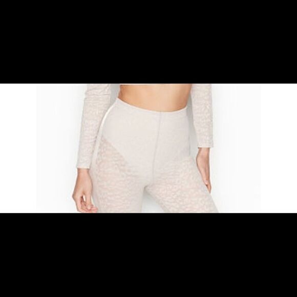 Victoria’s Secret high rise leopard leggings performance sheer NWT pink - Picture 4 of 9